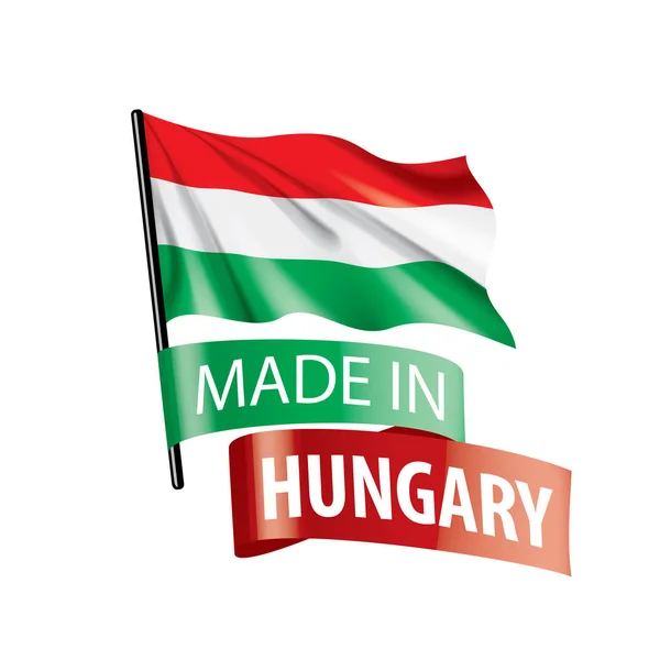 Magyarország zászló, vektor illusztráció fehér alapon — Stock Vector