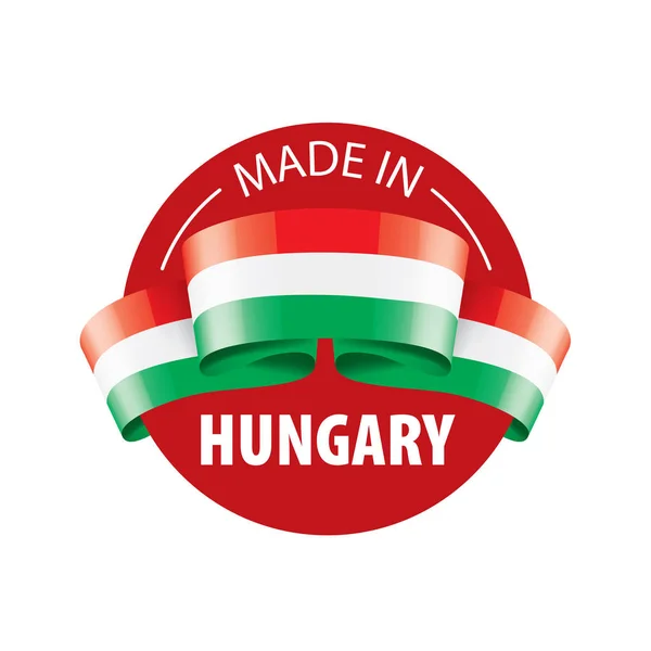Drapeau Hongrie, illustration vectorielle sur fond blanc — Image vectorielle