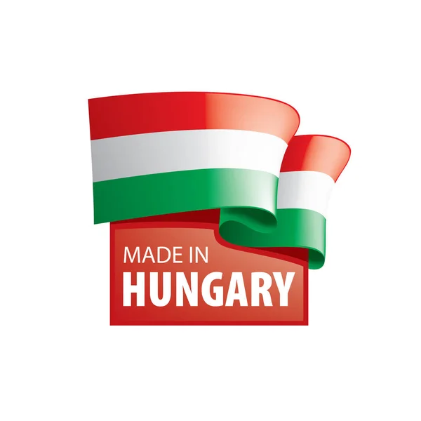 Bandeira da Hungria, ilustração vetorial sobre um fundo branco — Vetor de Stock