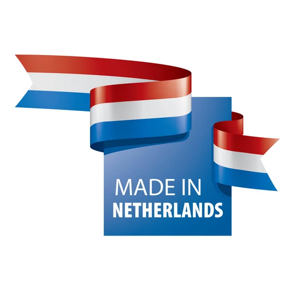 Netherlands flag, vector illustration on a white background — Stock Vector