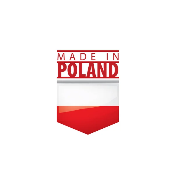 Drapeau Pologne, illustration vectorielle sur fond blanc — Image vectorielle