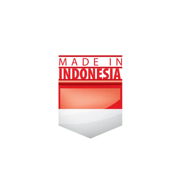Indonézia zászló, vektor illusztráció fehér alapon — Stock Vector