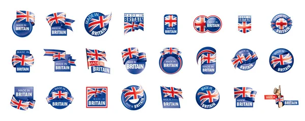 Bandera del Reino Unido, ilustración vectorial sobre fondo blanco — Archivo Imágenes Vectoriales