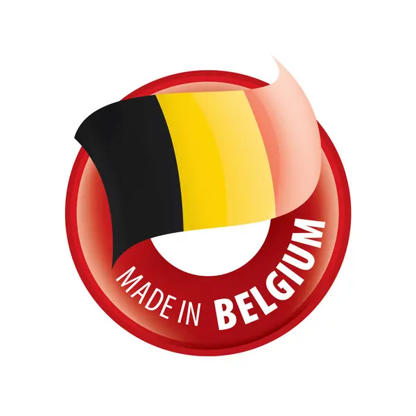 Drapeau de Belgique, illustration vectorielle sur fond blanc — Image vectorielle