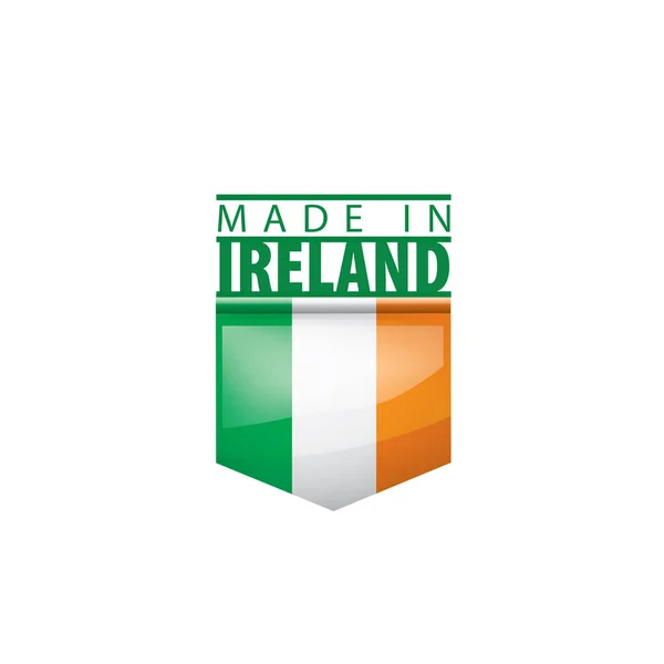 Ireland flag, vector illustration on a white background — Stock Vector