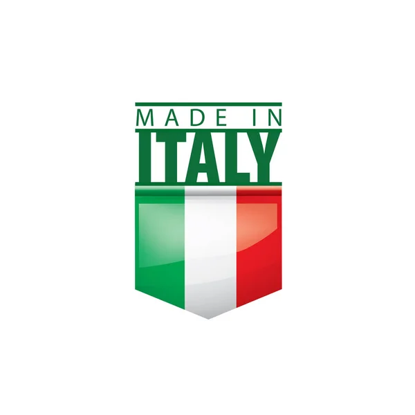 イタリアの国旗、白い背景のベクトルイラスト. — ストックベクタ