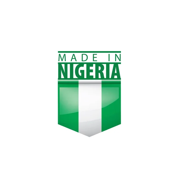 Nigeria flag, vector illustration on a white background. — Stock Vector