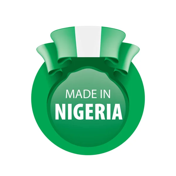 Nigeria bandiera, illustrazione vettoriale su sfondo bianco . — Vettoriale Stock