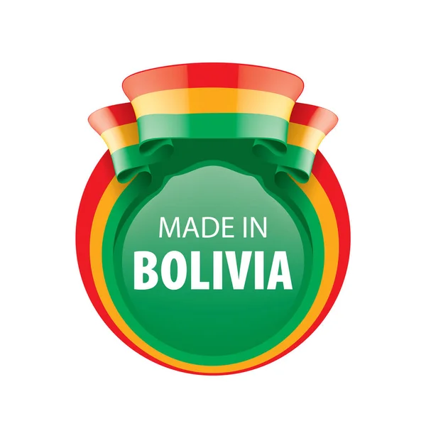 Bolivia bandiera, illustrazione vettoriale su sfondo bianco . — Vettoriale Stock