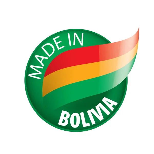 Bolivia bandiera, illustrazione vettoriale su sfondo bianco . — Vettoriale Stock