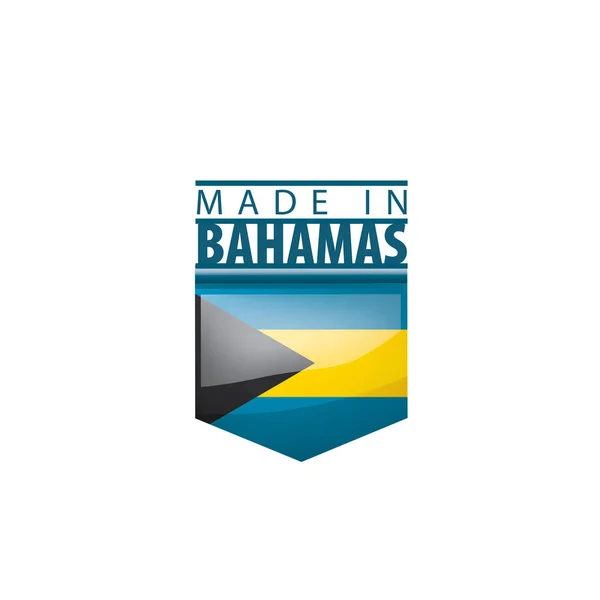 Bandera de Bahamas, ilustración vectorial sobre fondo blanco — Vector de stock