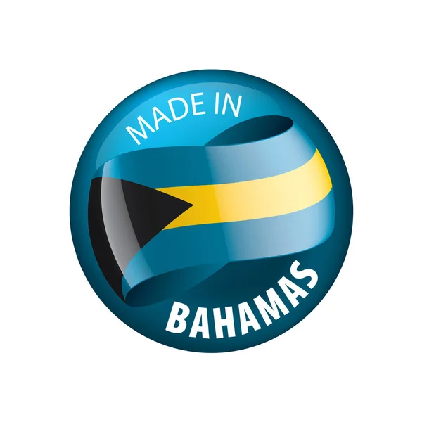 Bandera de Bahamas, ilustración vectorial sobre fondo blanco — Vector de stock