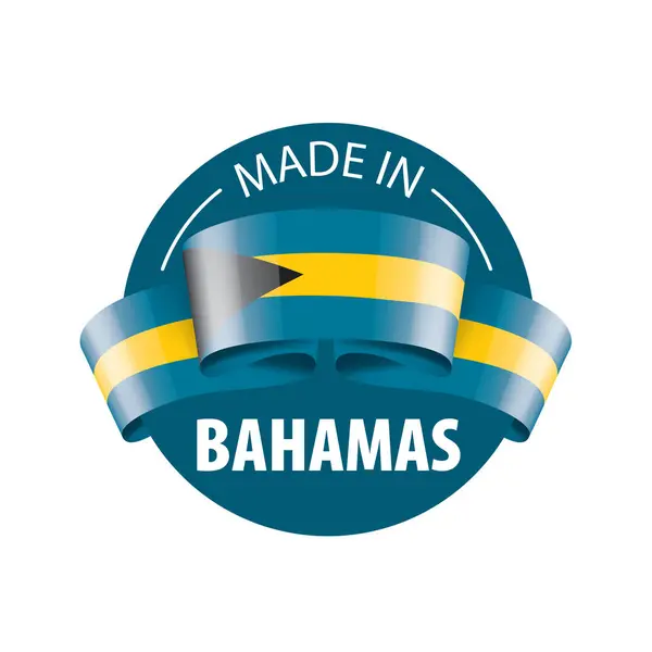 Bandera de Bahamas, ilustración vectorial sobre fondo blanco — Vector de stock