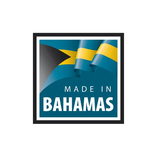 Drapeau des Bahamas, illustration vectorielle sur fond blanc — Image vectorielle