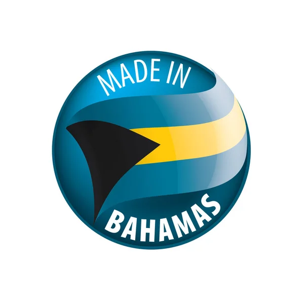 Bandera de Bahamas, ilustración vectorial sobre fondo blanco — Vector de stock