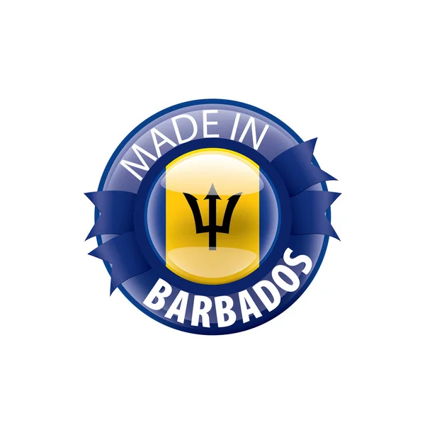 Bandera de Barbados, ilustración vectorial sobre fondo blanco. — Vector de stock