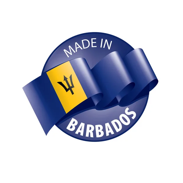 Bandera de Barbados, ilustración vectorial sobre fondo blanco. — Vector de stock
