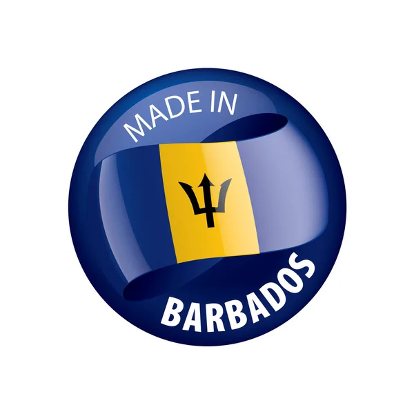 Bandera de Barbados, ilustración vectorial sobre fondo blanco. — Vector de stock