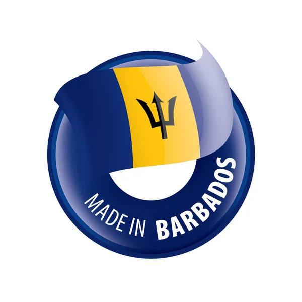 Bandera de Barbados, ilustración vectorial sobre fondo blanco. — Vector de stock