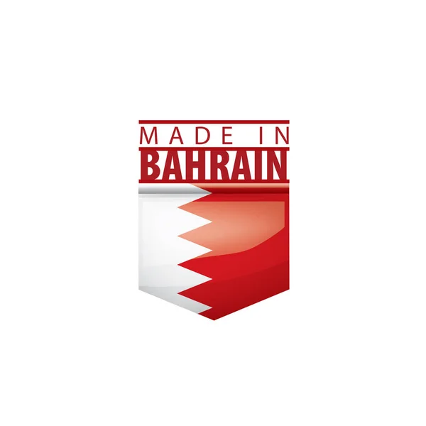 Bahrein vlag, vector illustratie op een witte achtergrond — Stockvector