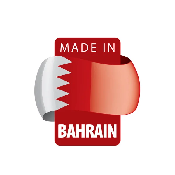 Bahrein vlag, vector illustratie op een witte achtergrond — Stockvector