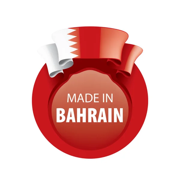 Bandera de Bahréin, ilustración vectorial sobre fondo blanco — Vector de stock