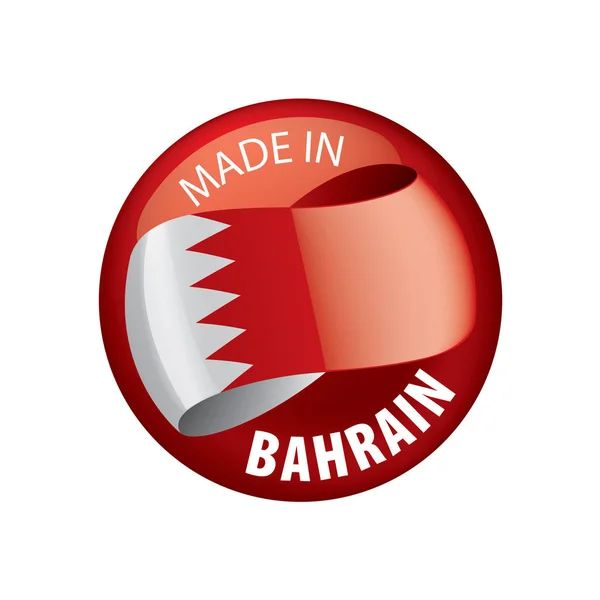 Bahrein vlag, vector illustratie op een witte achtergrond — Stockvector