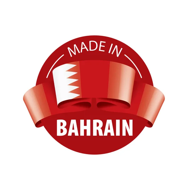 Bahrein vlag, vector illustratie op een witte achtergrond — Stockvector