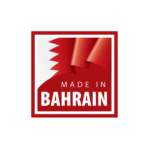 Флаг Бахрейна, векторная иллюстрация на белом фоне — стоковый вектор