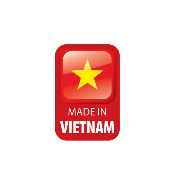 Bandera de Vietnam, ilustración vectorial sobre fondo blanco — Archivo Imágenes Vectoriales