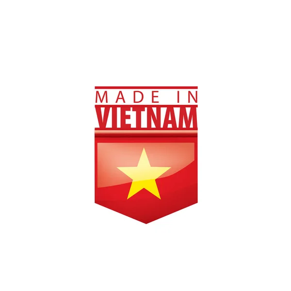 Bandera de Vietnam, ilustración vectorial sobre fondo blanco — Archivo Imágenes Vectoriales