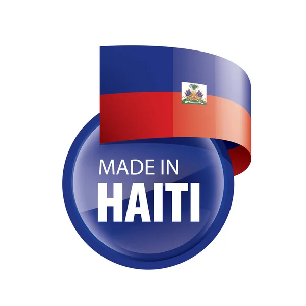 ハイチの旗白い背景のベクトルイラスト — ストックベクタ