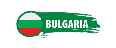 Beyaz arka planda Bulgaristan bayrağı ve vektör illüstrasyonu