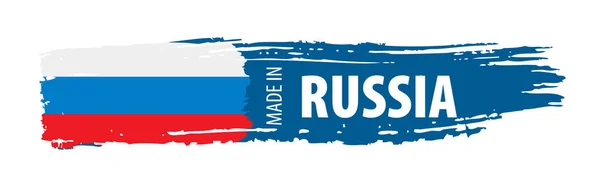 Rusland vlag, vector illustratie op een witte achtergrond — Stockvector