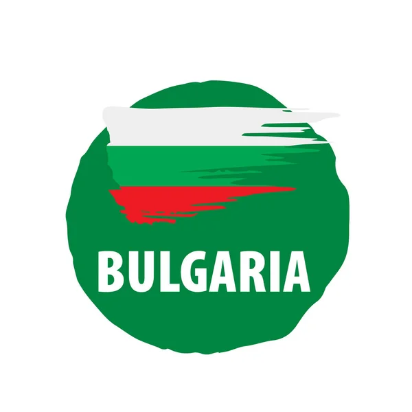 Bulgarije vlag, vector illustratie op een witte achtergrond — Stockvector