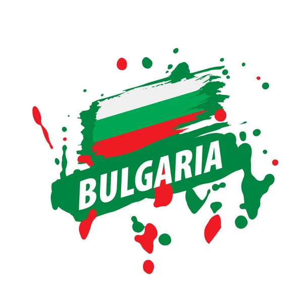 Bulgarije vlag, vector illustratie op een witte achtergrond — Stockvector