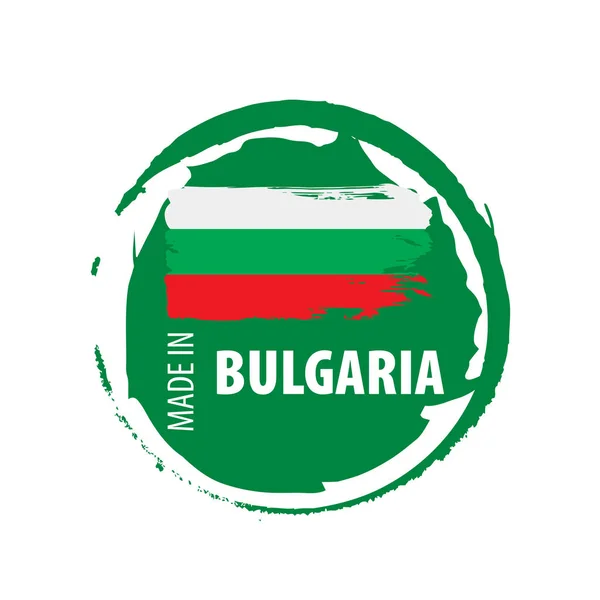 Bulgarije vlag, vector illustratie op een witte achtergrond — Stockvector