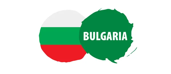 Bulgarien Flagge, Vektorabbildung auf weißem Hintergrund — Stockvektor