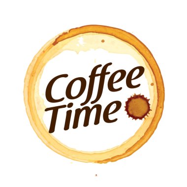 Kahve serpintisi. Beyaz arkaplanda vektör illüstrasyonu