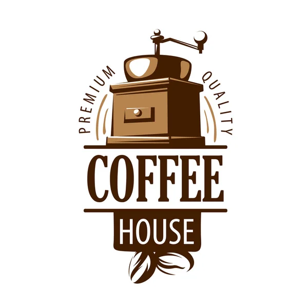 Logo kávy. Vektorová ilustrace na bílém pozadí — Stockový vektor