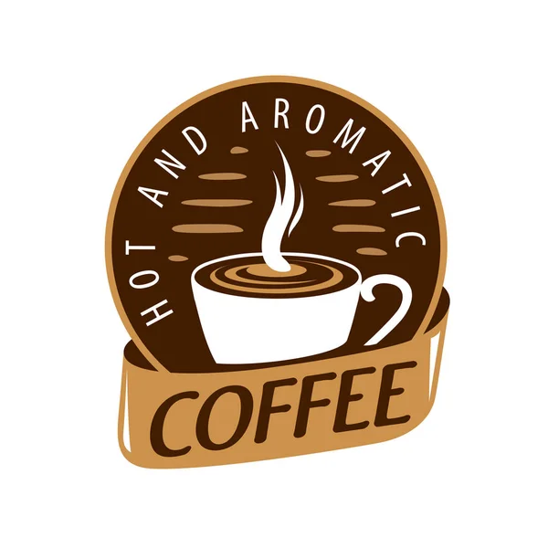 Logo kawy. Ilustracja wektora na białym tle — Wektor stockowy