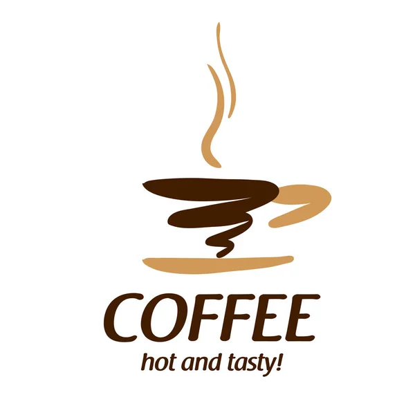 Logotipo do café. Ilustração vetorial sobre fundo branco —  Vetores de Stock