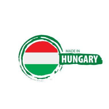 Beyaz arkaplanda Macaristan bayrağı, vektör illüstrasyonu
