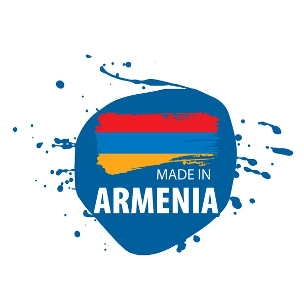 Armenien flagga, vektor illustration på en vit bakgrund — Stock vektor