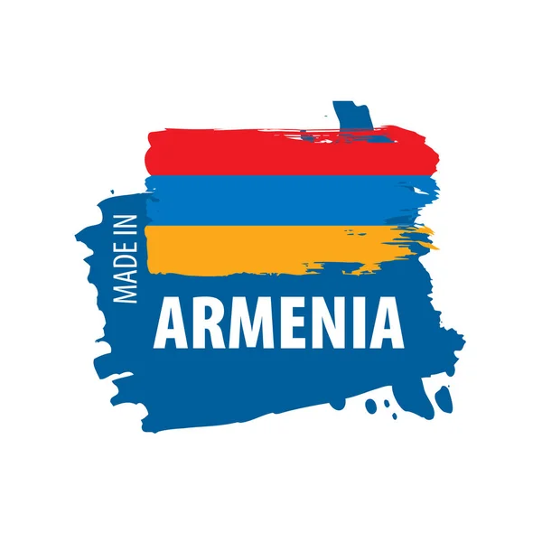 Armenien flagga, vektor illustration på en vit bakgrund — Stock vektor