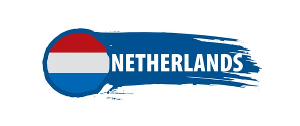 Flagge der Niederlande, Vektorabbildung auf weißem Hintergrund — Stockvektor