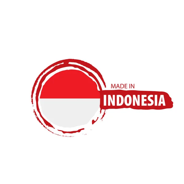 Bandera de Indonesia, ilustración vectorial sobre fondo blanco — Vector de stock