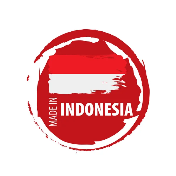 印度尼西亚国旗，白色背景上的矢量插图 — 图库矢量图片