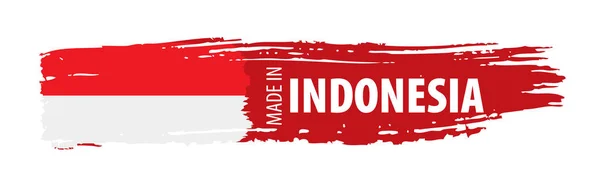 Флаг Индонезии, векторная иллюстрация на белом фоне — стоковый вектор