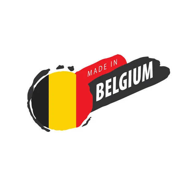 Drapeau de Belgique, illustration vectorielle sur fond blanc — Image vectorielle